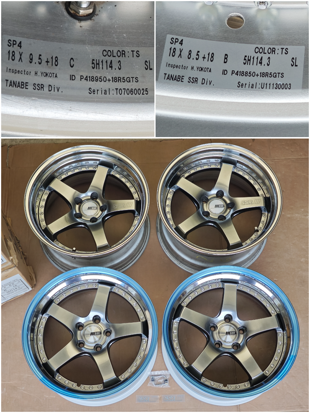SSR Professor SP4 18″ 8.5/9.5J +18 5×114.3 3 piece alloys