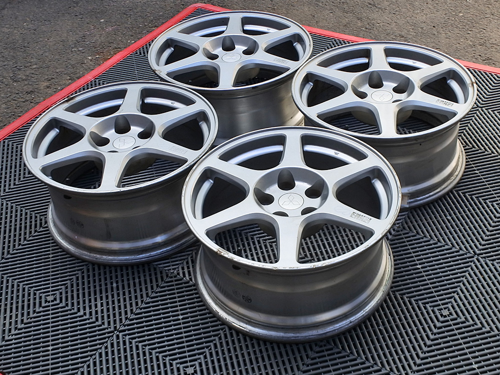 Genuine Mitsubishi Lancer Evolution VIII Enkei 17×8 wheels